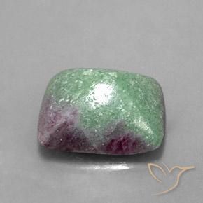 7.76 ct Multicolor Ruby-Zoisite Stone, Natural Ruby-Zoisite in Baguette Sugarloaf Cabochon Shape for Sale