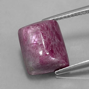 8.80 ct Multicolor Ruby-Zoisite Gemstone, Ruby-Zoisite Gem in Baguette Cabochon Shape for Sale.