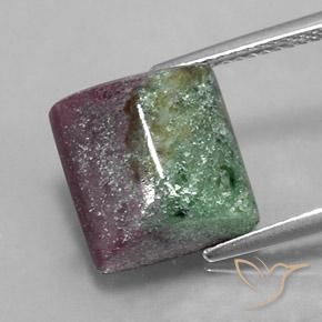 10,64 ct Baguette Ruby-Zoisite, 12,1 x 11,3 mm De Tanzanie, Photo A
