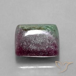 10.64 ct Multicolor Ruby-Zoisite Stone, Natural Ruby-Zoisite in Baguette Sugarloaf Cabochon Shape for Sale