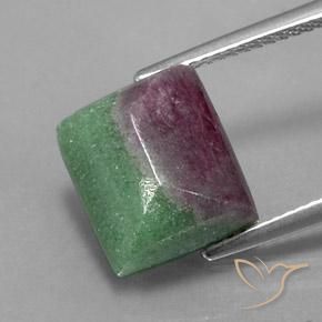 8.29ct Natural Multicolor Ruby-Zoisite, Baguette, Opaque