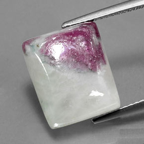 9.46 ct Multicolor Ruby-Zoisite Gemstone, Ruby-Zoisite Gem in Baguette Cabochon Shape for Sale.