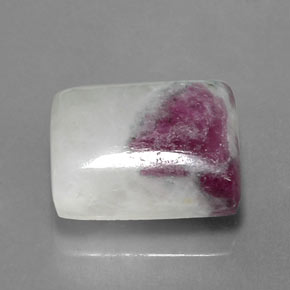 9.46 ct Multicolor Ruby-Zoisite Stone, Natural Ruby-Zoisite in Baguette Cabochon Shape for Sale