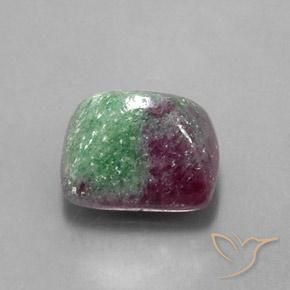 8.27 ct Multicolor Ruby-Zoisite Stone, Natural Ruby-Zoisite in Baguette Sugarloaf Cabochon Shape for Sale