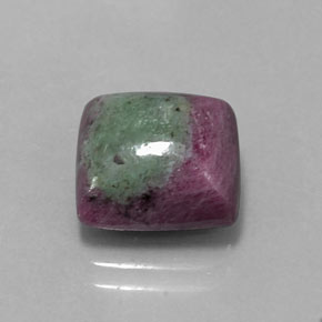 7.62 ct Multicolor Ruby-Zoisite Stone, Natural Ruby-Zoisite in Square Cabochon Shape for Sale