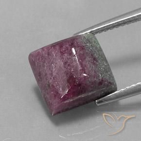 8.08 ct Square Ruby-Zoisite, 11 x 10 mm From Tanzania, Photo A