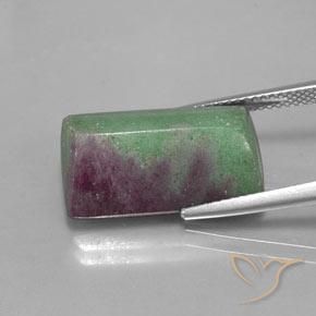 16.75ct Natural Multicolor Ruby-Zoisite, Baguette, Opaque