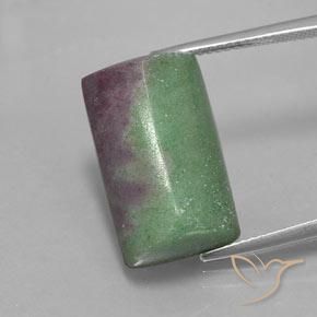 16.75 ct Multicolor Ruby-Zoisite Stone, Natural Ruby-Zoisite in Baguette Sugarloaf Cabochon Shape for Sale