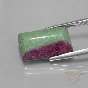 12.2 ct Baguette Ruby-Zoisite, 16.2 x 10.3 mm From Tanzania, Photo A