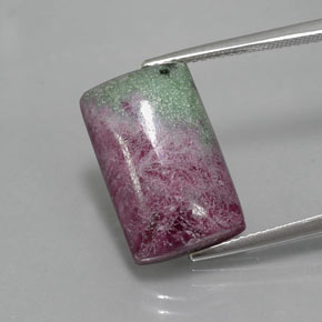 Multicolore Rubino zoisite Gem - 13.5ct Cabochon a baguette (ID: 338300)