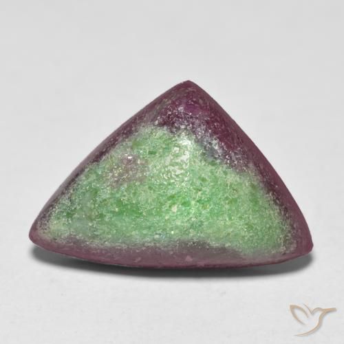 8.49 ct Multicolor Ruby-Zoisite Gemstone, Ruby-Zoisite Gem in Trillion Cabochon Shape for Sale.