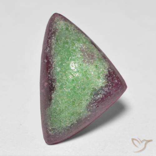 8.49 ct Multicolor Ruby-Zoisite Stone, Natural Ruby-Zoisite in Trillion Cabochon Shape for Sale