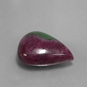 10.24 ct Multicolor Ruby-Zoisite Stone, Natural Ruby-Zoisite in Pear Cabochon Shape for Sale