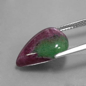 Ruby-Zoisite Gemstone in 16 x 12 mm (calibrated) Size for Sale, Ruby-Zoisite Stone in Multicolor Color