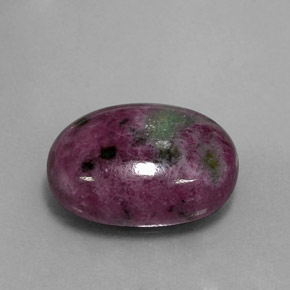 13.33 ct Multicolor Ruby-Zoisite Stone, Natural Ruby-Zoisite in Oval Cabochon Shape for Sale
