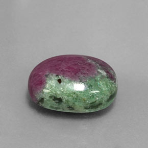 9.17 ct Multicolor Ruby-Zoisite Stone, Natural Ruby-Zoisite in Oval Cabochon Shape for Sale