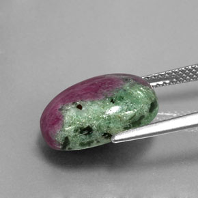 Ruby-Zoisite Gemstone in 14.7 x 11.2 mm Size for Sale, Ruby-Zoisite Stone in Multicolor Color