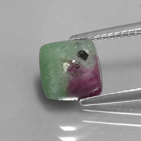 2.87 ct Multicolor Ruby-Zoisite Gemstone, Ruby-Zoisite Gem in Square Cabochon Shape for Sale.