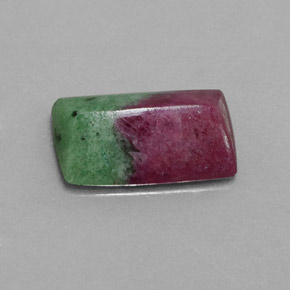 9.19 ct Multicolor Ruby-Zoisite Stone, Natural Ruby-Zoisite in Baguette Cabochon Shape for Sale