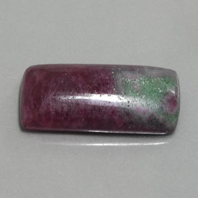 14.27 ct Multicolor Ruby-Zoisite Stone, Natural Ruby-Zoisite in Baguette Cabochon Shape for Sale