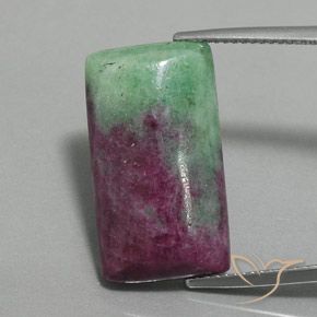 18 ct Baguette Ruby-Zoisite, 22.1 x 12.3 mm From Tanzania, Photo A
