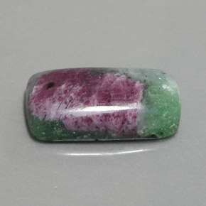 14.49 ct Multicolor Ruby-Zoisite Stone, Natural Ruby-Zoisite in Cushion Cabochon Shape for Sale