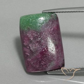 16.97 ct Baguette Ruby-Zoisite, 19.1 x 13.3 mm From Tanzania, Photo A