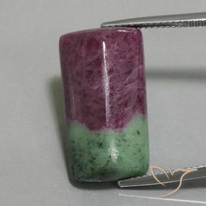 19.85ct Natural Multicolor Ruby-Zoisite, Baguette, Opaque