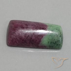 19.85 ct Multicolor Ruby-Zoisite Stone, Natural Ruby-Zoisite in Baguette Sugarloaf Cabochon Shape for Sale