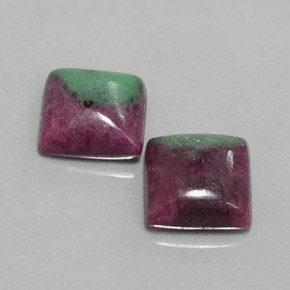 15.19 ct Multicolor Ruby-Zoisite Stone, Natural Ruby-Zoisite in Square Cabochon Shape for Sale
