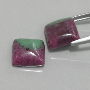 Ruby-Zoisite Gemstone in 11 x 11 mm (calibrated) Size for Sale, Ruby-Zoisite Stone in Multicolor Color