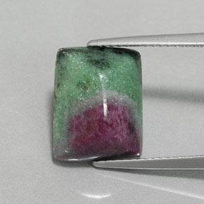 7.4ct Baguette Sugarloaf Cabochon Multicolor Ruby-Zoisite for sale thumb image of 7.4ct Baguette Sugarloaf Cabochon Multicolor Ruby-Zoisite (ID: 360859)