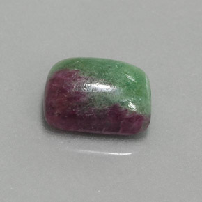 4.96 ct Multicolor Ruby-Zoisite Stone, Natural Ruby-Zoisite in Baguette Cabochon Shape for Sale