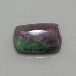 5.44 ct Multicolor Ruby-Zoisite Stone, Natural Ruby-Zoisite in Baguette Cabochon Shape for Sale