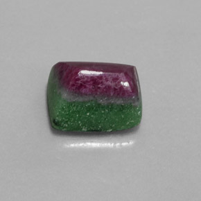 7.04 ct Multicolor Ruby-Zoisite Stone, Natural Ruby-Zoisite in Baguette Cabochon Shape for Sale