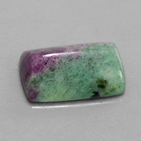9.36 ct Multicolor Ruby-Zoisite Stone, Natural Ruby-Zoisite in Baguette Cabochon Shape for Sale
