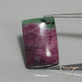 18.36 ct Baguette Ruby-Zoisite, 19 x 13.2 mm From Tanzania, Photo A