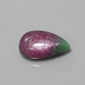 4.83 ct Multicolor Ruby-Zoisite Stone, Natural Ruby-Zoisite in Pear Cabochon Shape for Sale