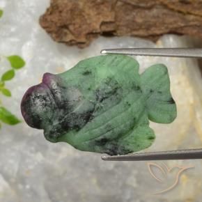 Ruby-Zoisite Gemstone in 26 x 16.1 mm Size for Sale, Ruby-Zoisite Stone in Multicolor Color