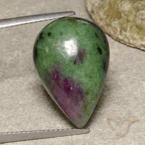 Ruby-Zoisite Gemstone in 19.8 x 13.6 mm Size for Sale, Ruby-Zoisite Stone in Multicolor Color