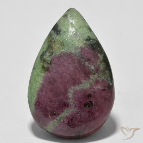 29,84 ct Poire Rubis-Zoisite, 27,9 x 18,4 mm De Tanzanie, Photo A