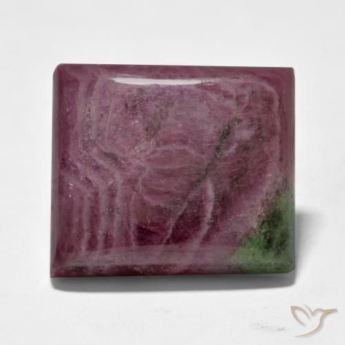 65.85 ct Multicolor Ruby-Zoisite Stone, Natural Ruby-Zoisite in Baguette Cabochon Shape for Sale