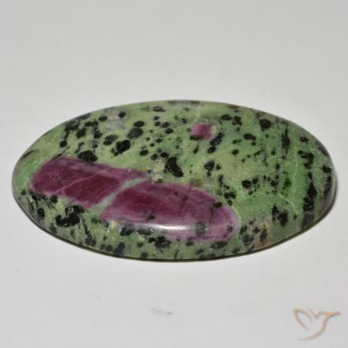 Ruby-Zoisite Gemstone in 55.1 x 41.6 mm Size for Sale, Ruby-Zoisite Stone in Multicolor Color