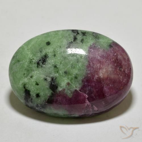68.00 ct Multicolor Ruby-Zoisite Stone, Natural Ruby-Zoisite in Oval Cabochon Shape for Sale