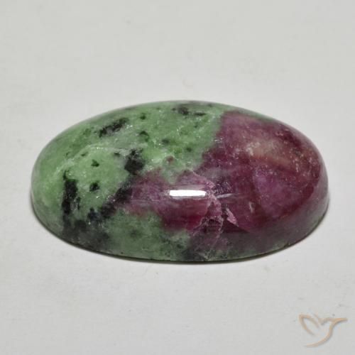 Ruby-Zoisite Gemstone in 32 x 23 mm Size for Sale, Ruby-Zoisite Stone in Multicolor Color