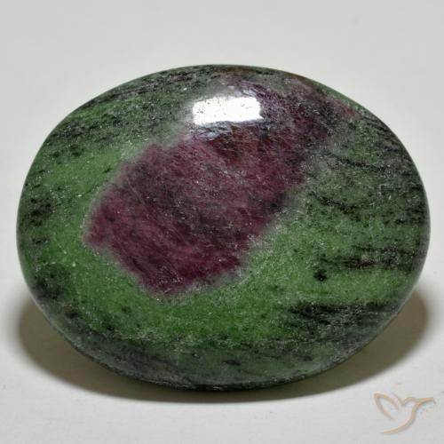 85.53 ct Multicolor Ruby-Zoisite Stone, Natural Ruby-Zoisite in Oval Cabochon Shape for Sale