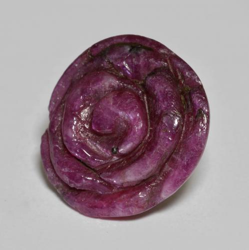 11.63 ct Purple Ruby-Zoisite Stone, Natural Ruby-Zoisite in Carved Rose Shape for Sale