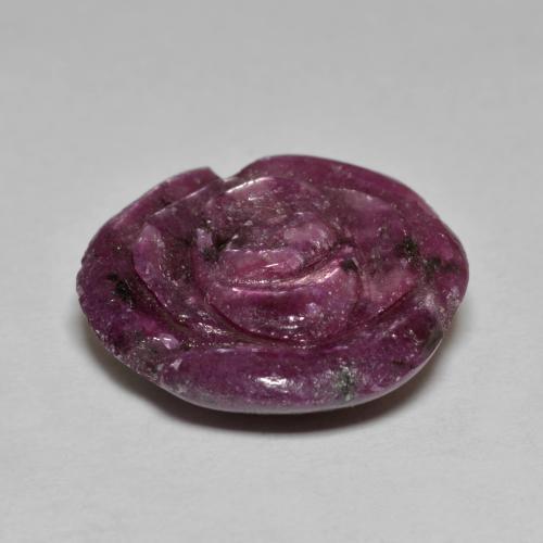 Ruby-Zoisite Gemstone in 16.1 x 15.5 mm Size for Sale, Ruby-Zoisite Stone in Medium-Dark Purple Color