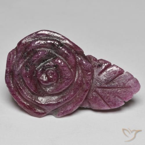 27,03 ct blumenschliff roter Rubin-Zoisit aus Tansania, Größe 27,2x17,5 mm, Garantiert natürlicher Edelstein, Opaque Reinheit, 1 Stück Rubin-Zoisit in Tiefrot Farbe, Mohs-Härte von 6,5 - 7 Geeignet für den täglichen Gebrauch im Schmuck, Photo A