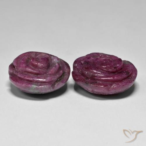 Ruby-Zoisite Gemstones in 16.7 x 16 mm Size for Sale, Ruby-Zoisite Stones in Multicolor Color